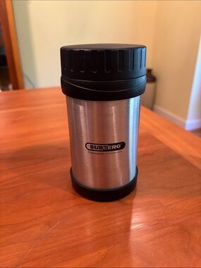 SubZero Stainless Steel Vacuum Food Jar - Silver & Black 16oz